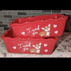 Corgi stoneware ramekins loaf pans